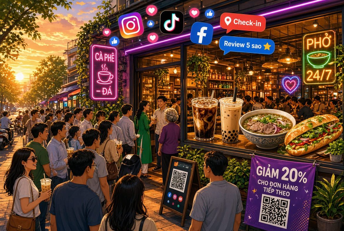 Cẩm Nang Marketing Quán Đồ Uống & Quán Ăn Kéo Khách Ùn Ùn