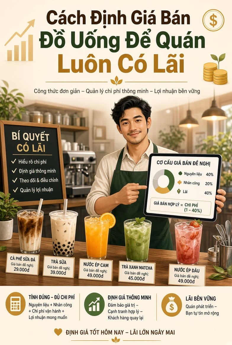 Cách Định Giá Bán Đồ Uống Để Quán Luôn Có Lãi