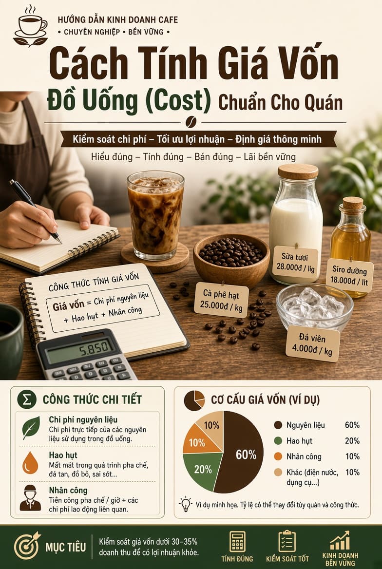 Cách Tính Giá Vốn Đồ Uống (Cost) Chuẩn Cho Quán Kinh Doanh